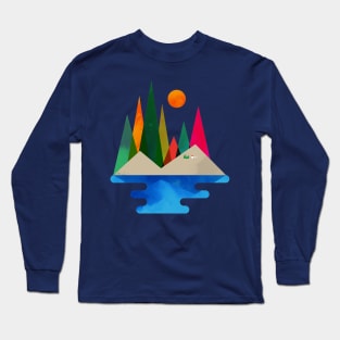 Mountains, forest, lake adventure. Long Sleeve T-Shirt